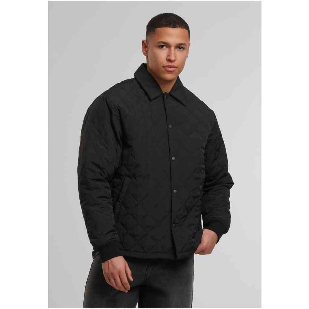 Urban Classics - Quilted Overshirt Jacket - Zwart